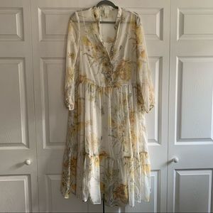 Two Piece Floral Maxi Dress